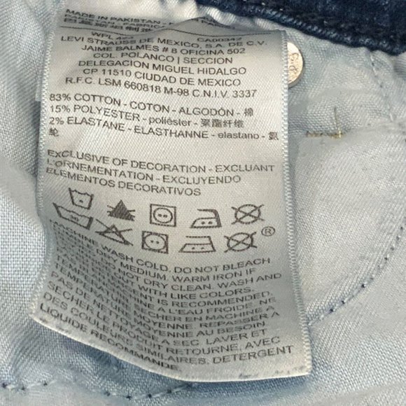 SIGNATURE by LEVI'S Womens Jeans Sz 24M Modern Slim 37x32 Blue Stretchy Denim - Picture 4 of 10